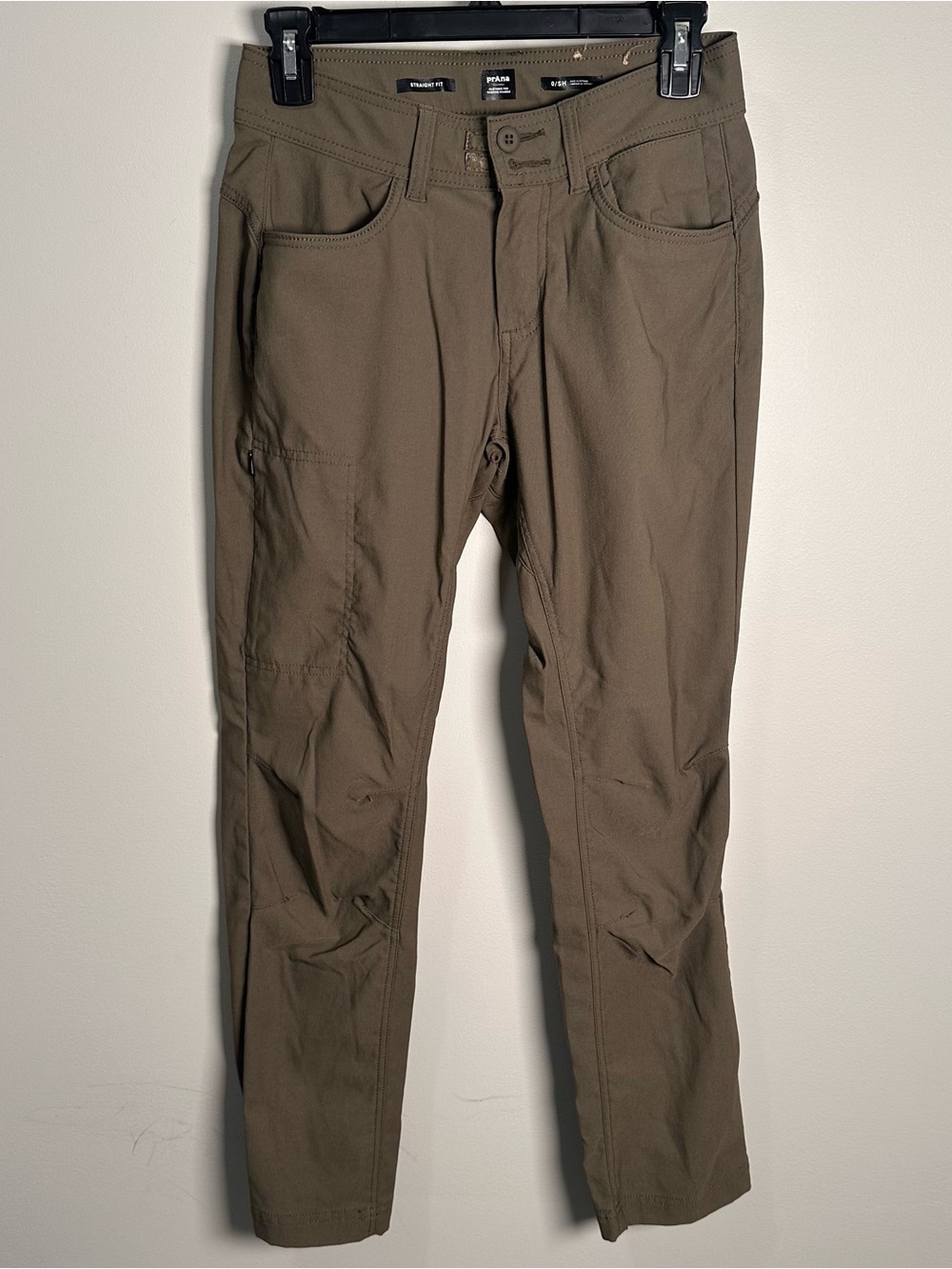 Prana Pants Straight Fit Slacks Tan Athletic Size 0 Short